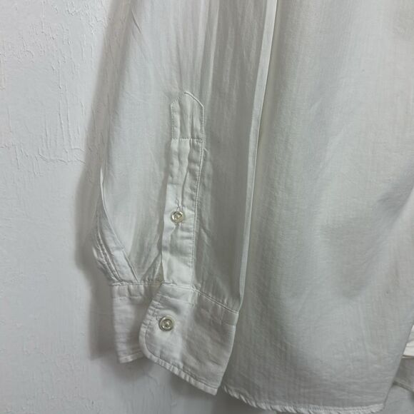 Billy Reid Standard Classic White Casual Button-Down Shirt Size XL - Picture 3 of 11